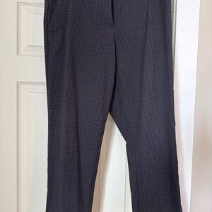 LOFT navy Checkered Trousers